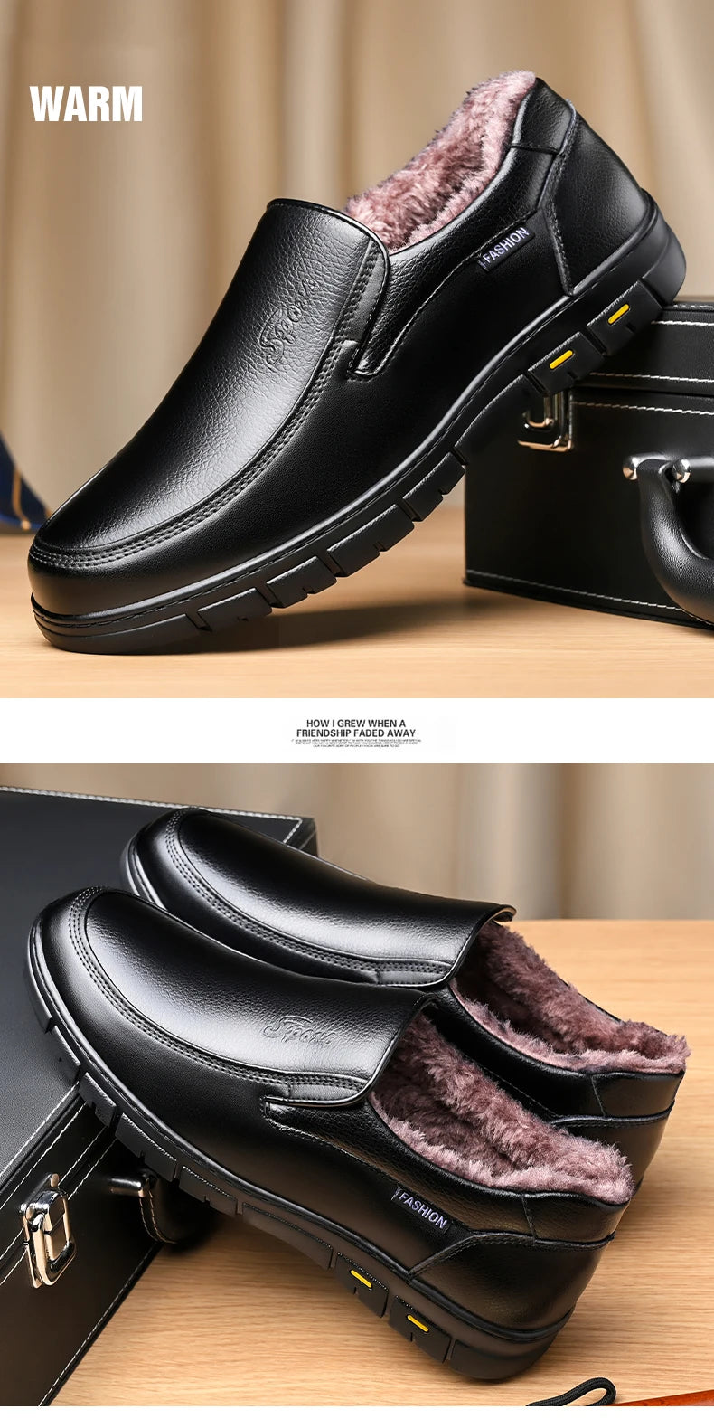 Sapatos casuais de couro genuíno para homens, mocassins artesanais, sapatos de plataforma plana, tênis ao ar livre para inverno