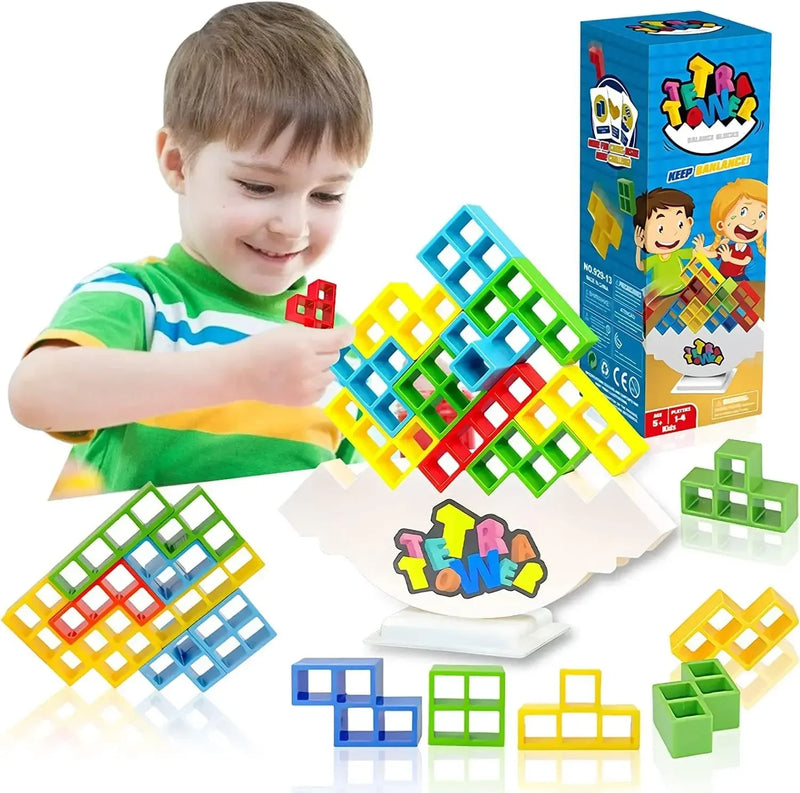 Blocos de empilhamento para crianças, Tetra Tower, Balance Game, Building Blocks, Puzzle Board, Assembly Bricks, Brinquedos educativos, Hot