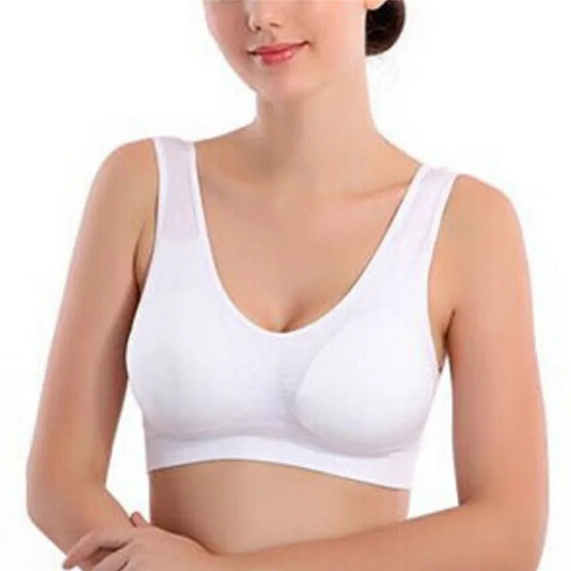 Sexy mulher push up bra tamanho grande sem encosto sutiã acolchoado confortável sem fio sutiã respirável sem costura plus size