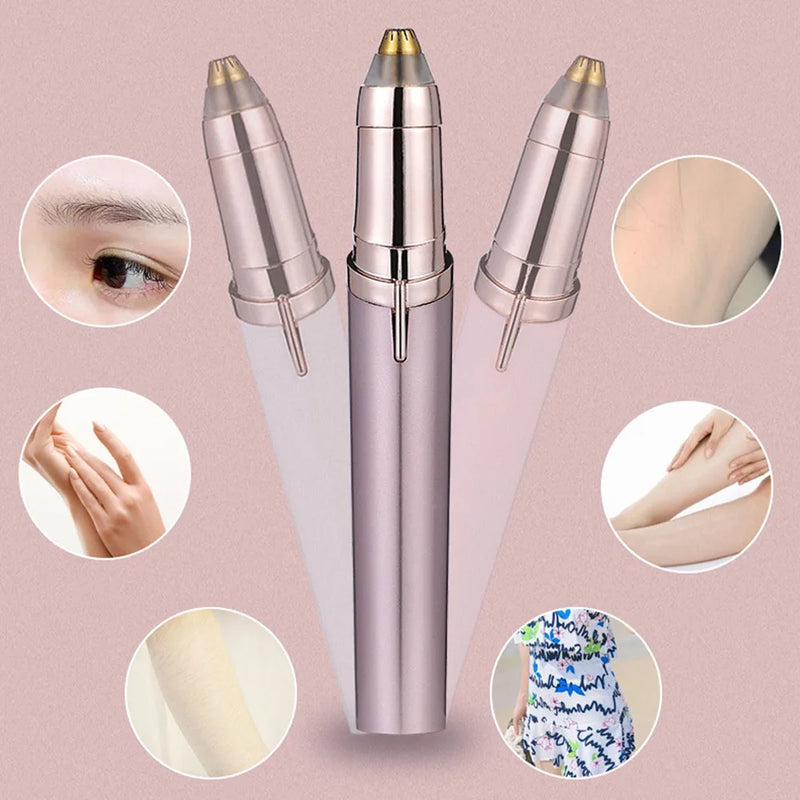 Aparador de sobrancelha elétrico para mulheres, Eye Brow Shaper, lápis, removedor de pêlos faciais, barbeadores automáticos de sobrancelha, Pockknife