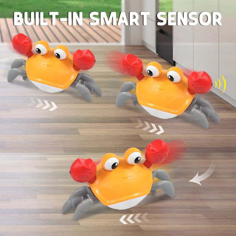 Induction Escape Crab Octopus Crawling Toy para crianças, animais eletrônicos, brinquedos musicais, educacionais, criança, brinquedo em movimento