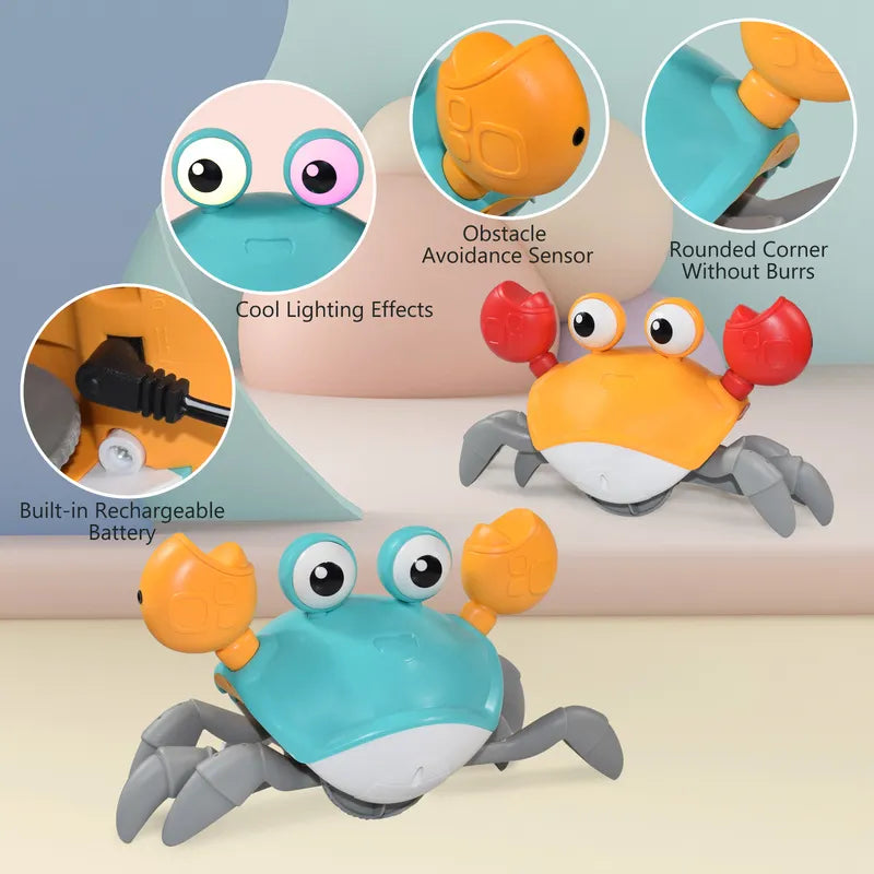 Induction Escape Crab Octopus Crawling Toy para crianças, animais eletrônicos, brinquedos musicais, educacionais, criança, brinquedo em movimento