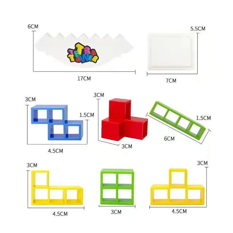 Blocos de empilhamento para crianças, Tetra Tower, Balance Game, Building Blocks, Puzzle Board, Assembly Bricks, Brinquedos educativos, Hot