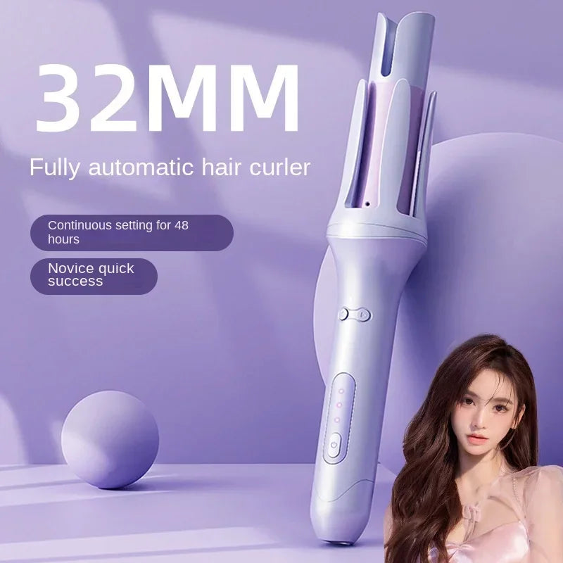 Automatic Hair Curler Stick, Ion Negativo, Modelador Cerâmico Elétrico, Aquecimento Rápido, Rotating Magic Curling Iron, Hair Care Styling Tool