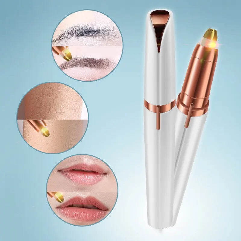 Aparador de sobrancelha elétrico para mulheres, Eye Brow Shaper, lápis, removedor de pêlos faciais, barbeadores automáticos de sobrancelha, Pockknife